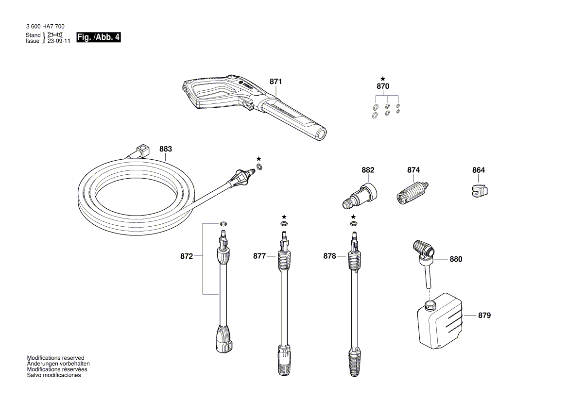 New Genuine Bosch F016F05495 Roto Jet Fan Lance