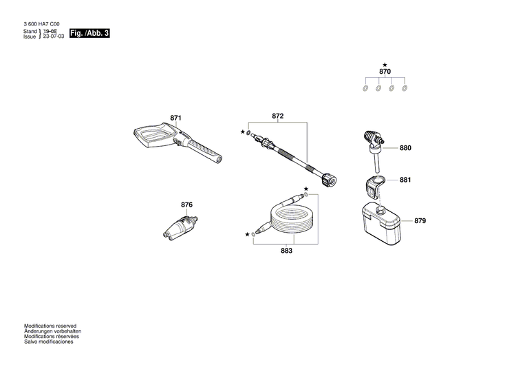 New Genuine Bosch F016F05572 3-in-1-nozzle