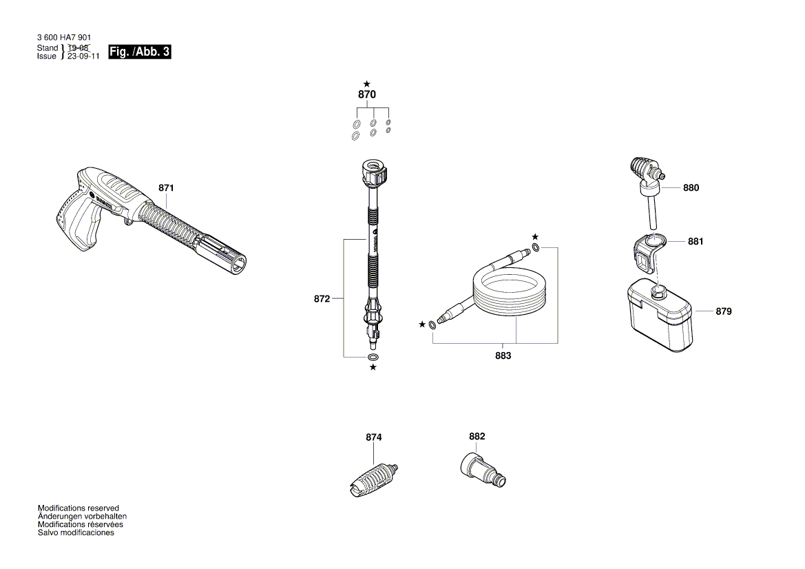 New Genuine Bosch F016F05579 Wide Angle Nozzle