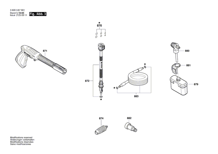 New Genuine Bosch F016F05579 Wide Angle Nozzle