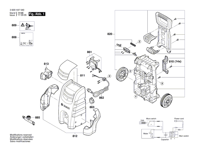 New Genuine Bosch F016F05583 Warning Label