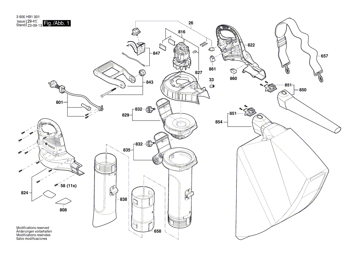 New Genuine Bosch F016F05594 Collection bag