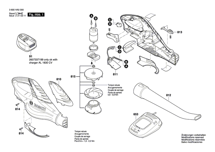 New Genuine Bosch F016F05643 Fan
