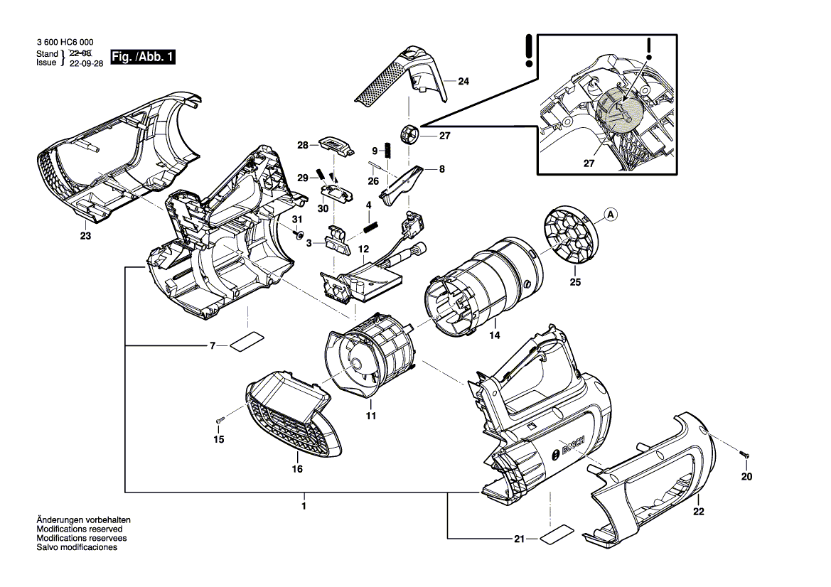 New Genuine Bosch F016F05825 Housing Section