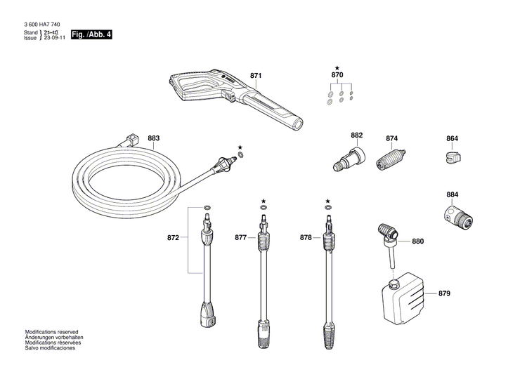 New Genuine Bosch F016F05829 Power supply cord