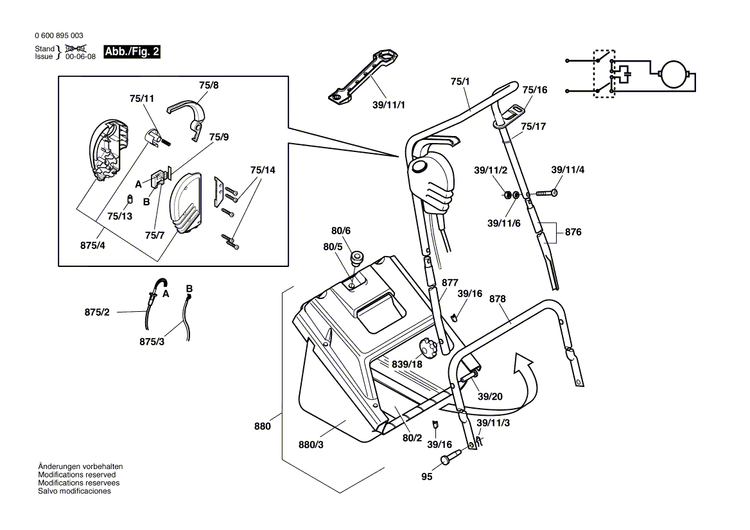 New Genuine Bosch F016L61216 Handle