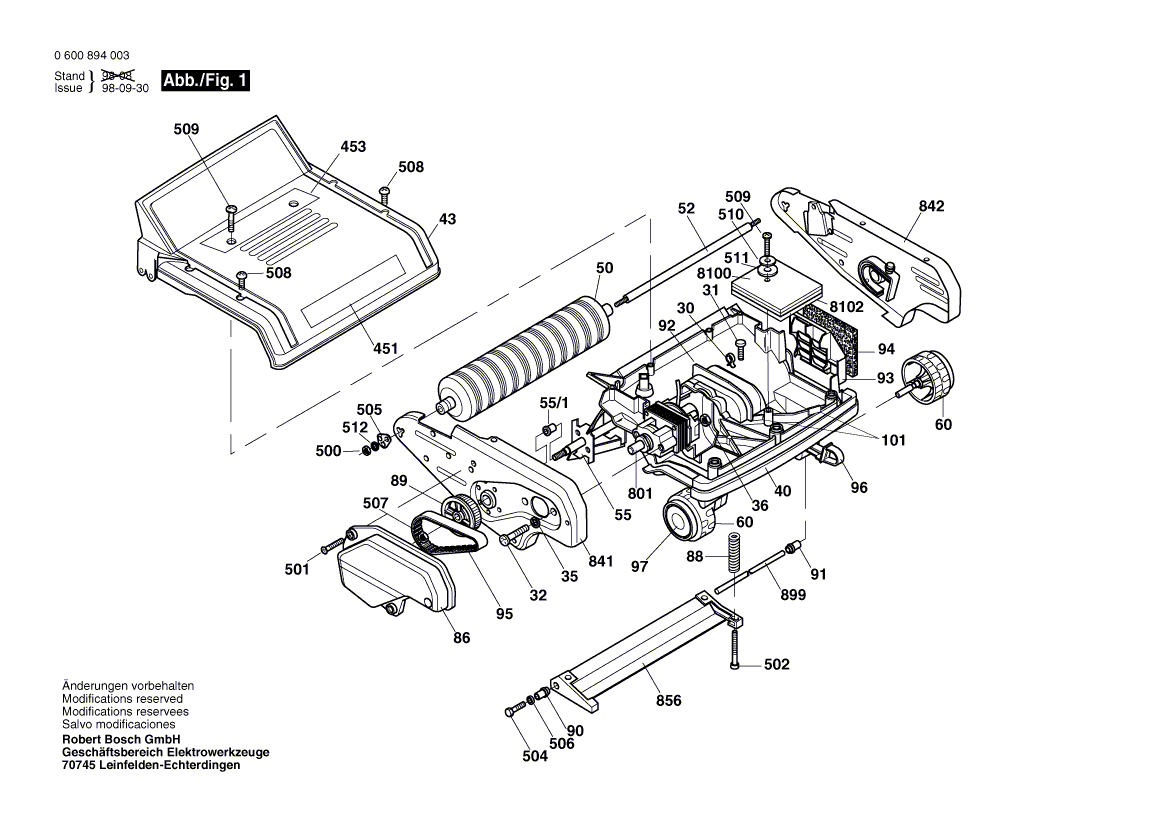 New Genuine Bosch F016L61227 Belt Cover
