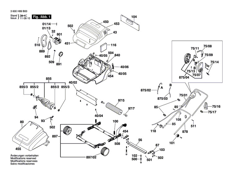 New Genuine Bosch F016L62472 Handle