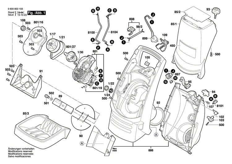 New Genuine Bosch F016L64652 Chute