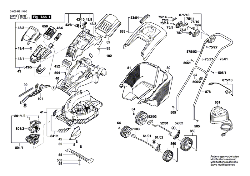 New Genuine Bosch F016L66182 Handle