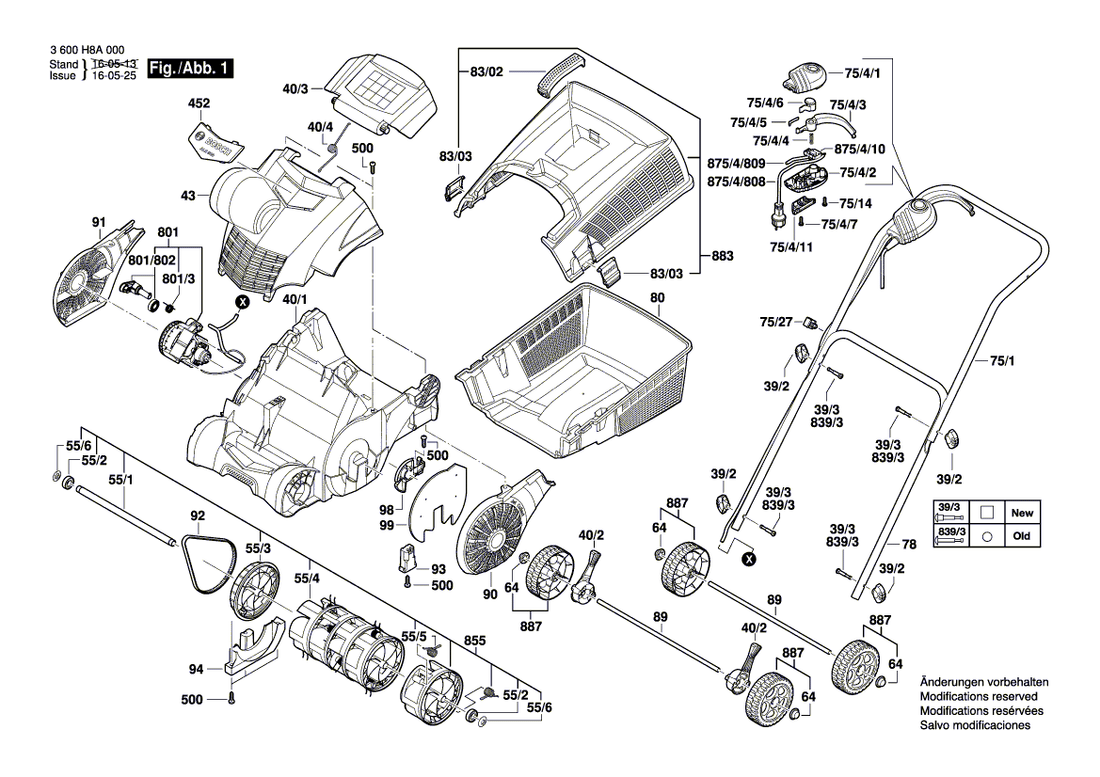New Genuine Bosch F016L66357 Motor Hood