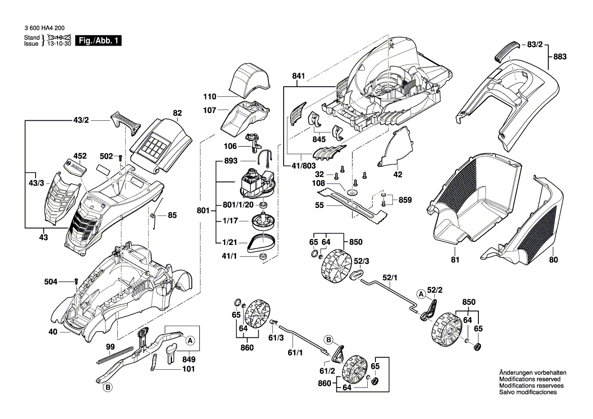 New Genuine Bosch F016L66441 Handle
