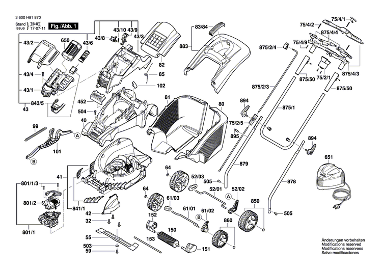 New Genuine Bosch F016L67209 bottom handle