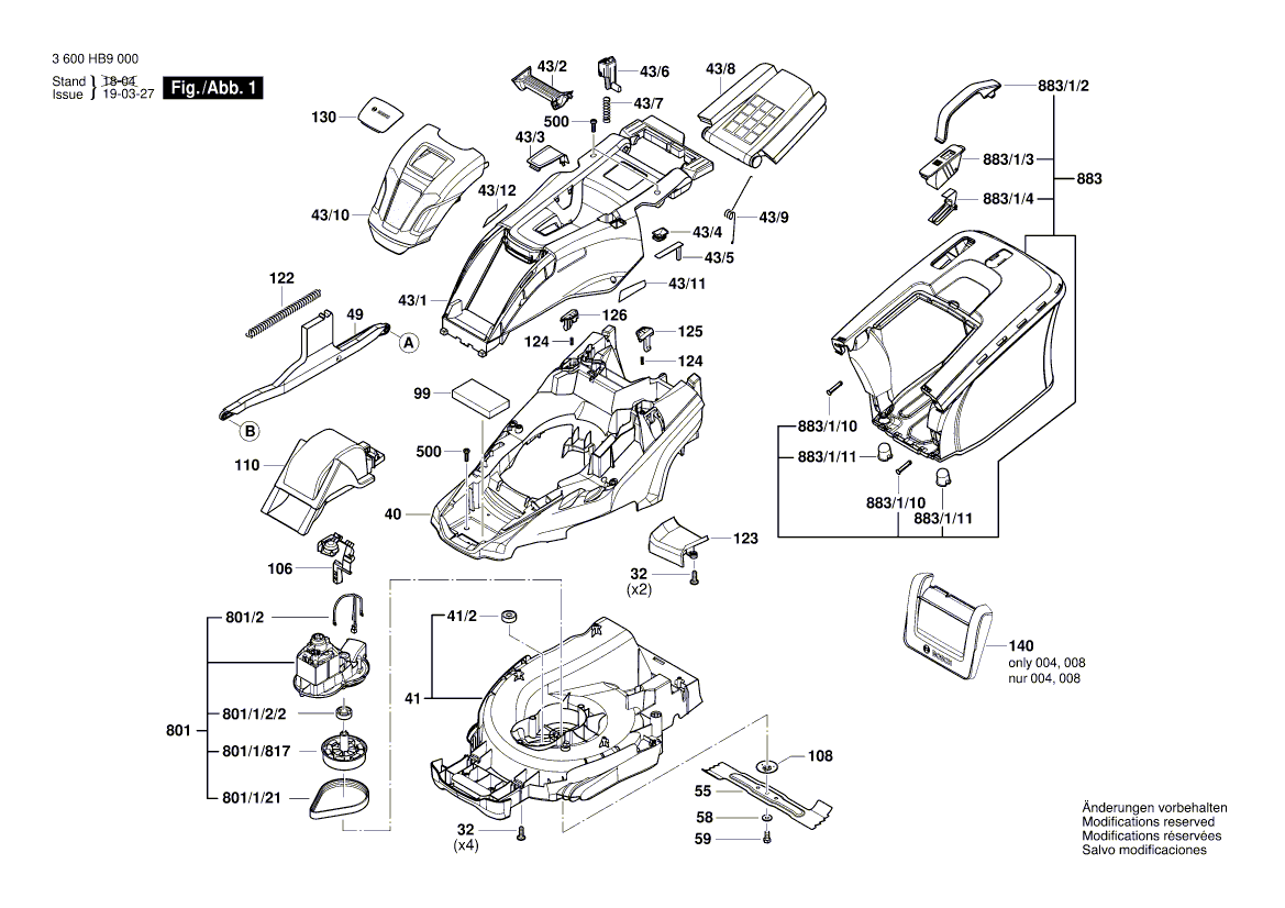 New Genuine Bosch F016L67217 Switch Housing