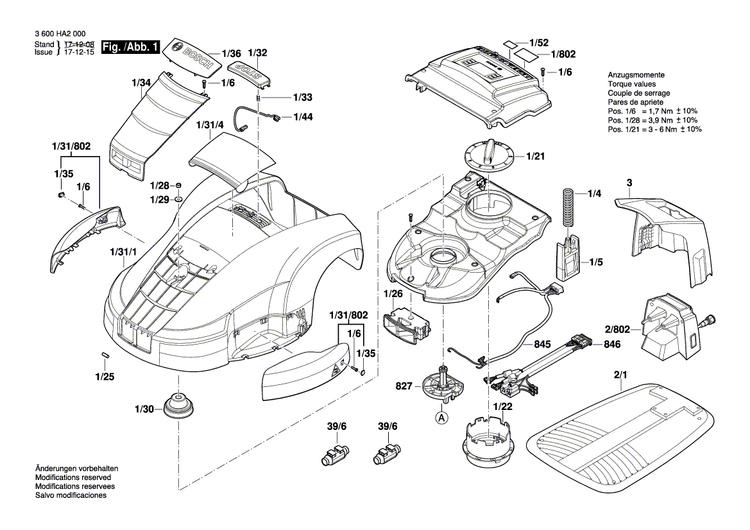 New Genuine Bosch F016L67777 Hinged Lid