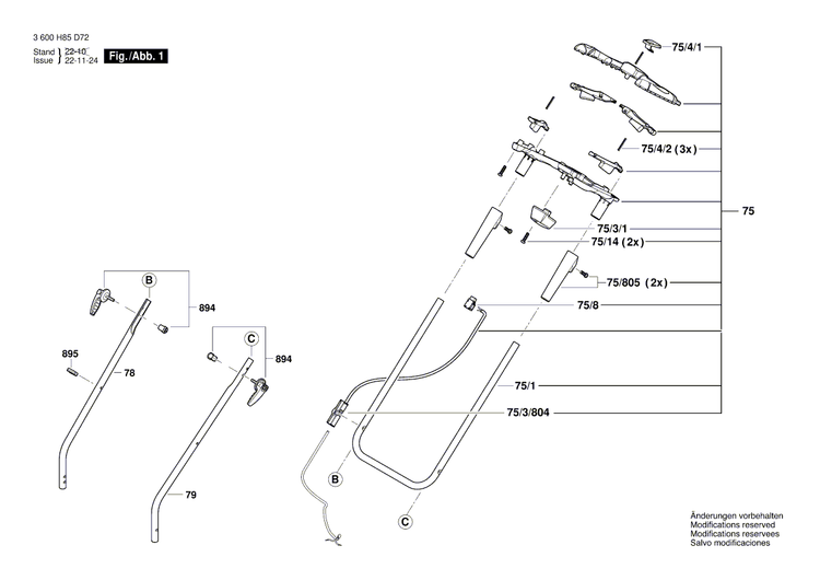 New Genuine Bosch F016L68012 Lever