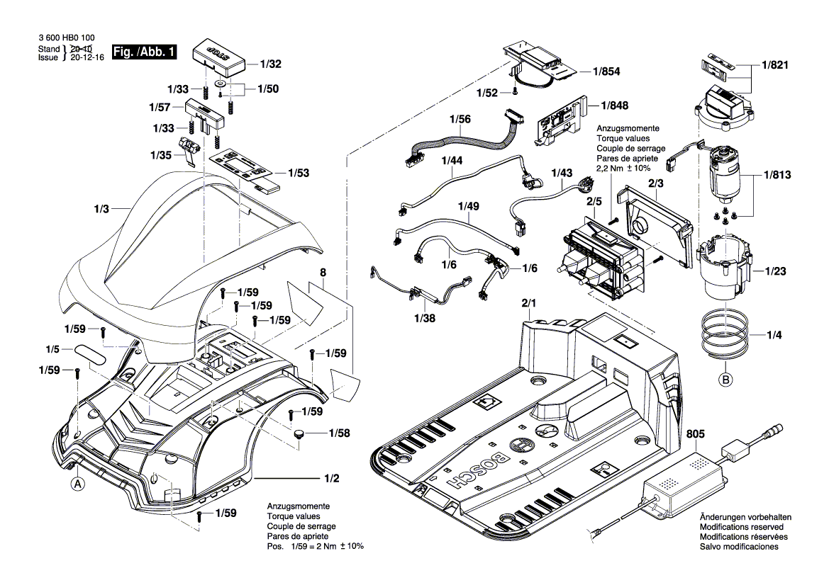New Genuine Bosch F016L69592 Wiring Harness
