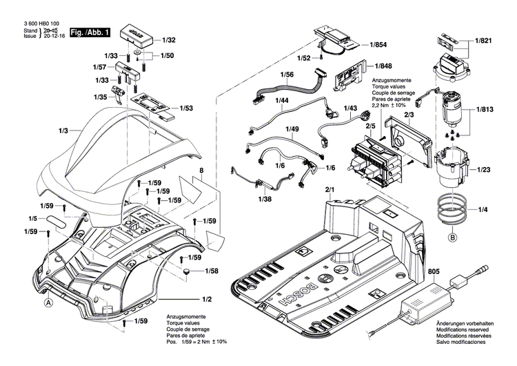 New Genuine Bosch F016L69592 Wiring Harness