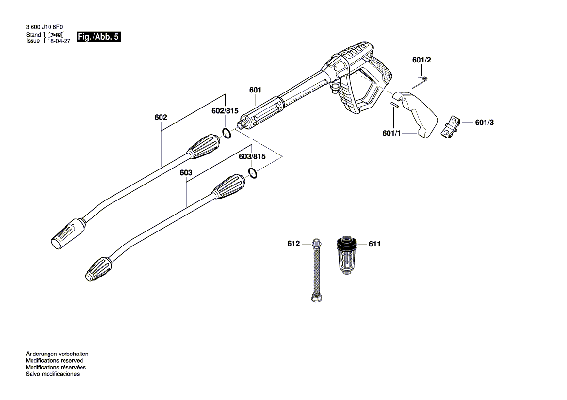 New Genuine Bosch F016L72072 Spring