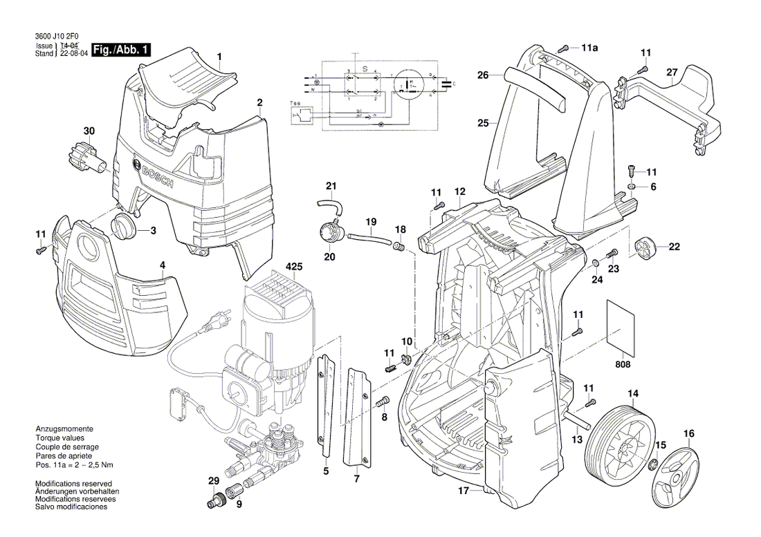 New Genuine Bosch F016L72111 Axle