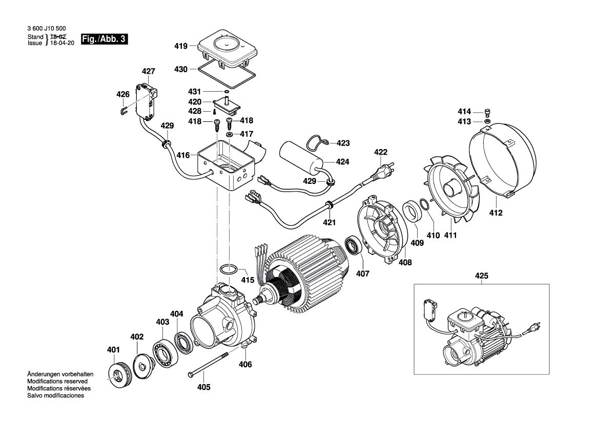 New Genuine Bosch F016L73363 Motor