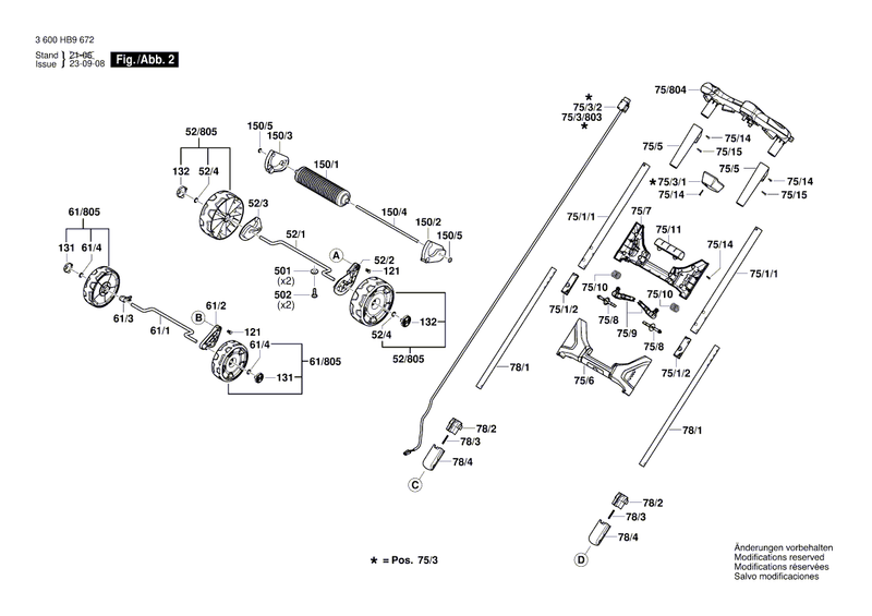 New Genuine Bosch F016L90025 Spindle