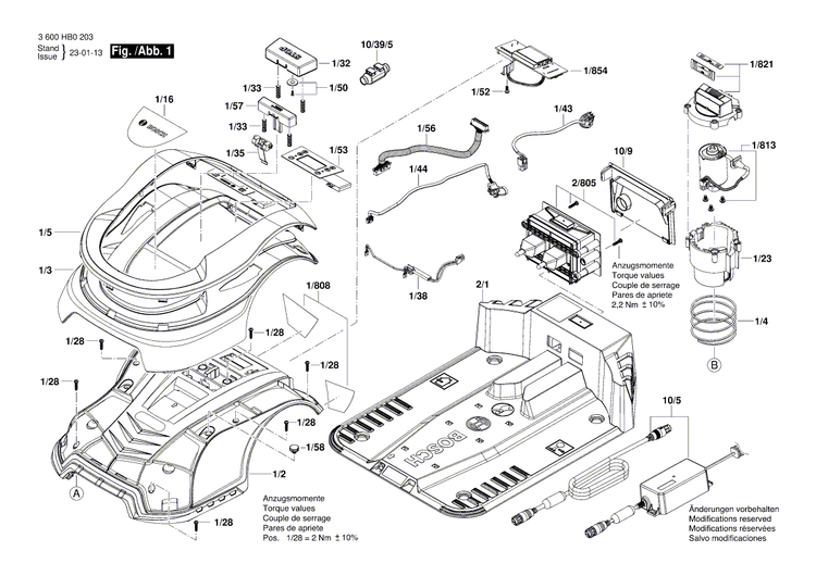 New Genuine Bosch F016L91311 Cover