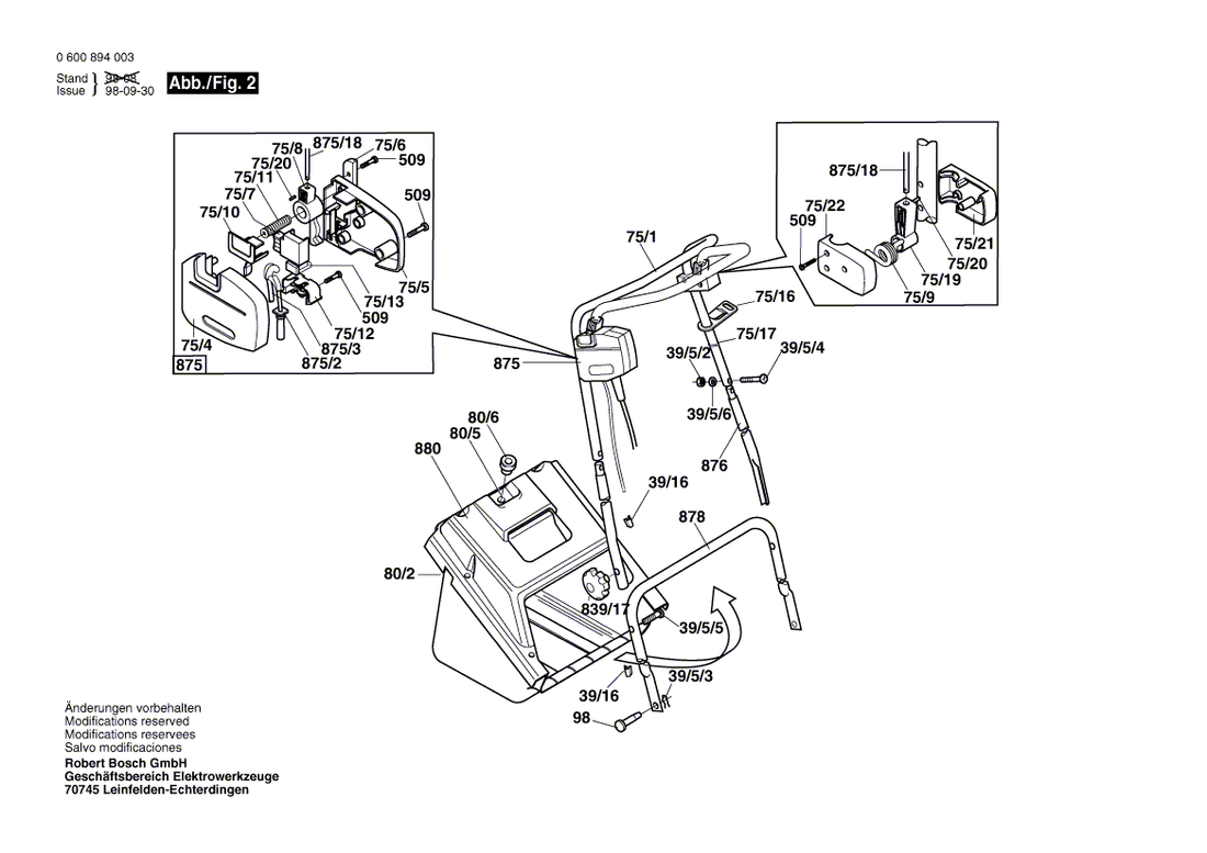 New Genuine Bosch F016T48910 Retaining Pin