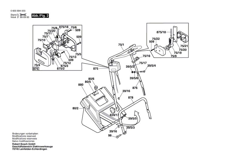 New Genuine Bosch F016T49636 Cable Cleat