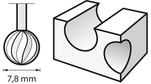 New Genuine Dremel 26150114JA High Speed Cutter 7,8 mm (114) Carving / Engraving