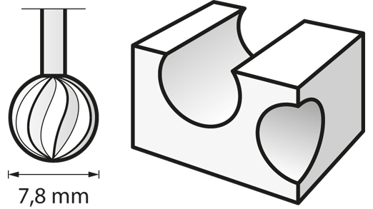 New Genuine Dremel 26150114JA High Speed Cutter 7,8 mm (114) Carving / Engraving