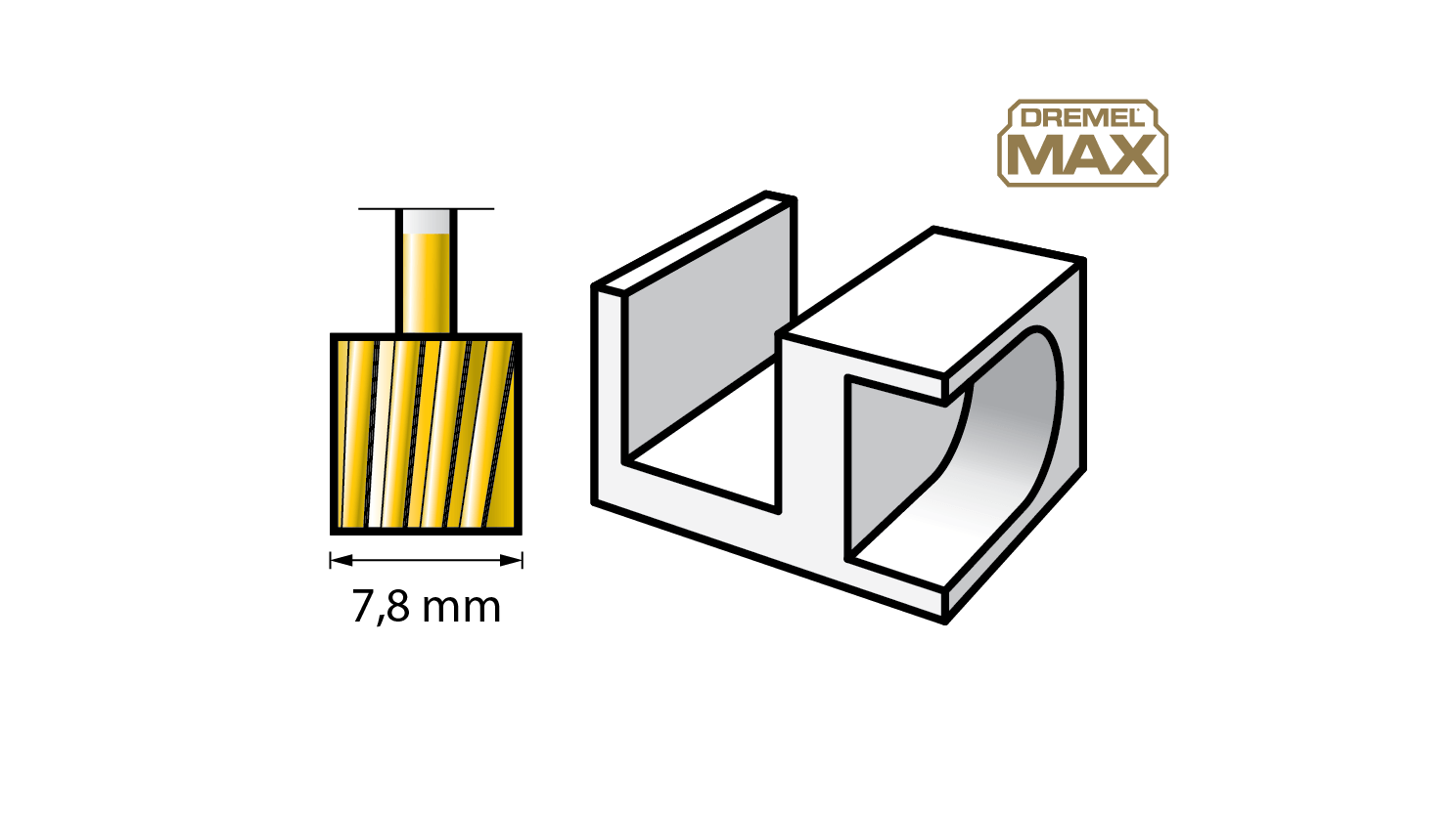 New Genuine Dremel 26150115DM Carving bit ® MAX (115DM) Carving / Engraving