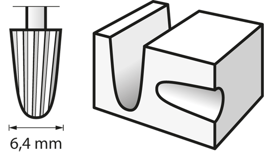 New Genuine Dremel 26150117JA High Speed Cutter 6,4 mm (117) Carving / Engraving