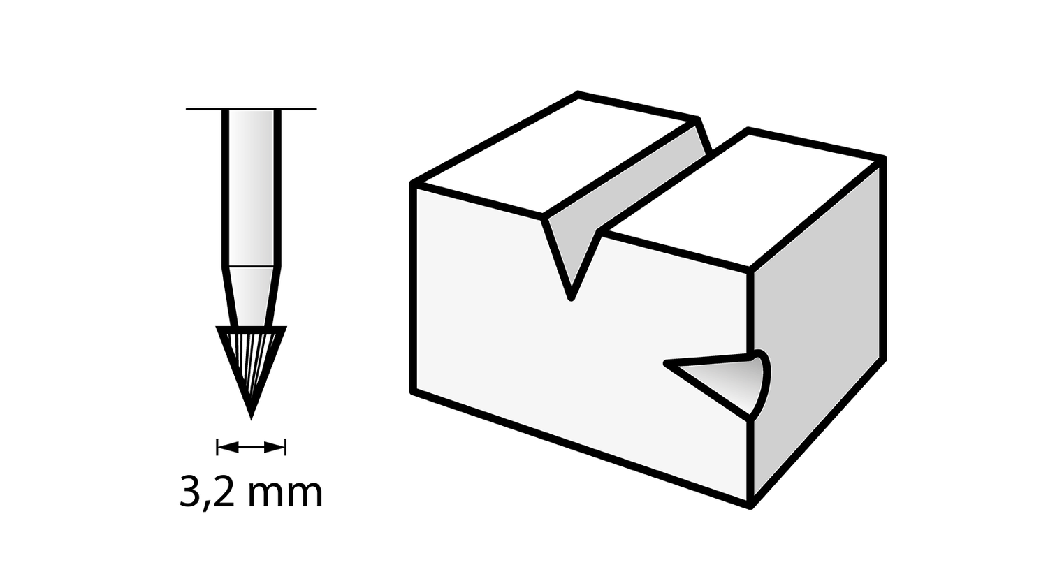 New Genuine Dremel 26150118JA High Speed Cutter 3,2 mm (118) Carving / Engraving