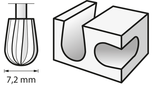 New Genuine Dremel 26150134JA High Speed Cutter 7,2 mm (134) Carving / Engraving