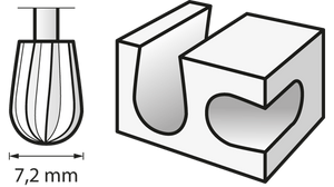 New Genuine Dremel 26150134JA High Speed Cutter 7,2 mm (134) Carving / Engraving