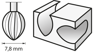New Genuine Dremel 26150144JA High Speed Cutter 7,8 mm (144) Carving / Engraving