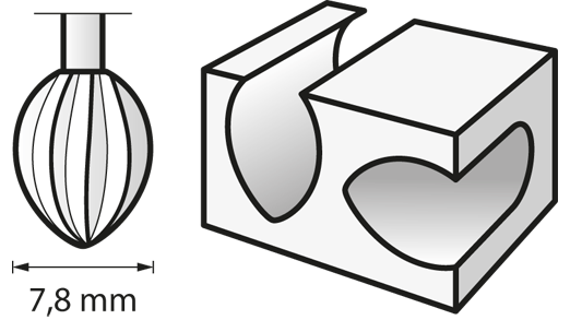New Genuine Dremel 26150144JA High Speed Cutter 7,8 mm (144) Carving / Engraving