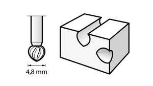 New Genuine Dremel 26150192JA High Speed Cutter 4,8 mm (192) Carving / Engraving