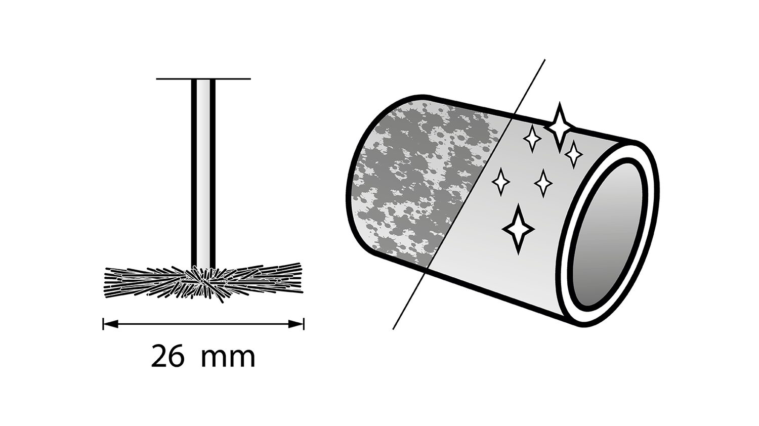 New Genuine Dremel 26150403JA Bristle Brush 19 mm (403) Cleaning / Polishing