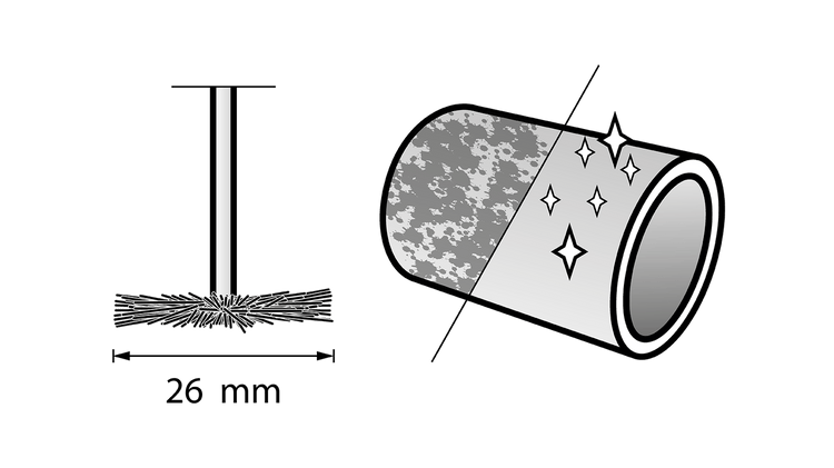 New Genuine Dremel 26150403JA Bristle Brush 19 mm (403) Cleaning / Polishing