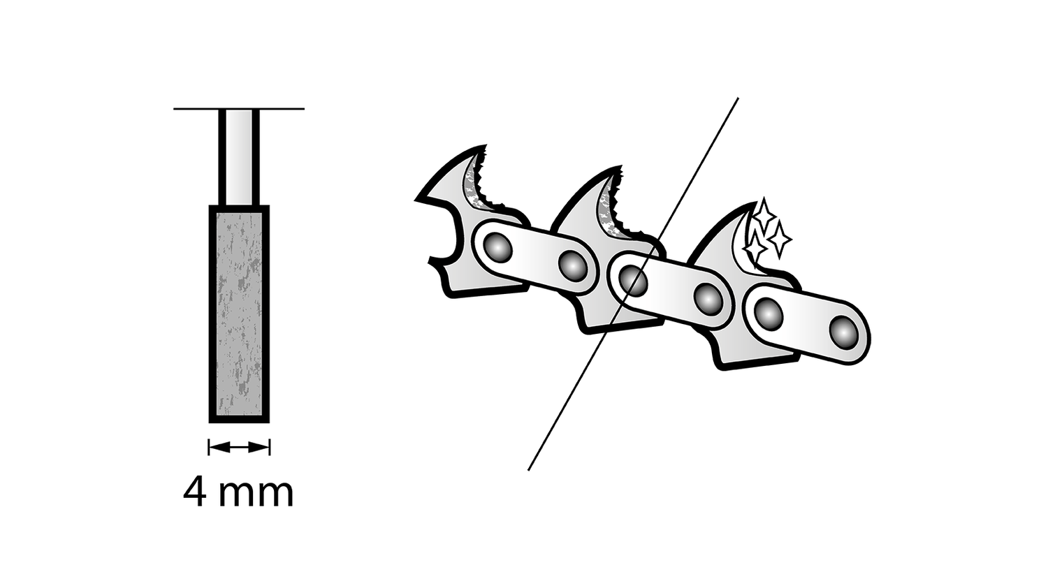 New Genuine Dremel 26150453JA Chainsaw Sharpening Grinding Stone 4 mm (453)