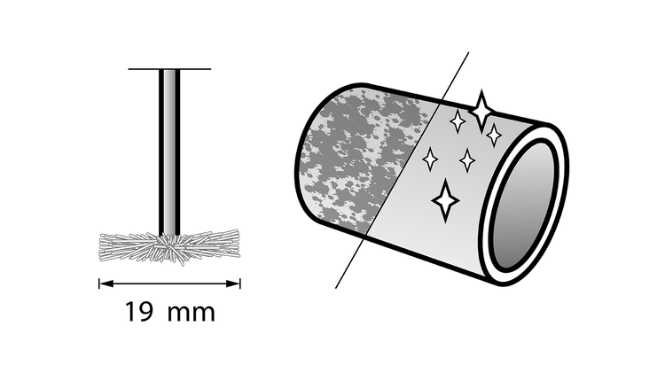 New Genuine Dremel 26150535JA Brass brush 19 mm (535) Cleaning / Polishing