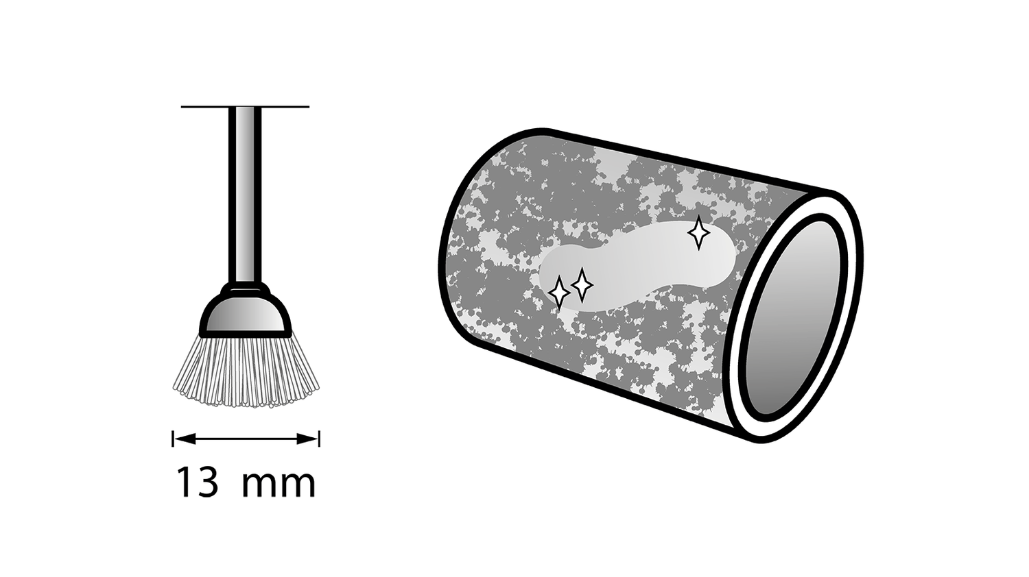 New Genuine Dremel 26150536JA Brass brush 13 mm (536) Cleaning / Polishing