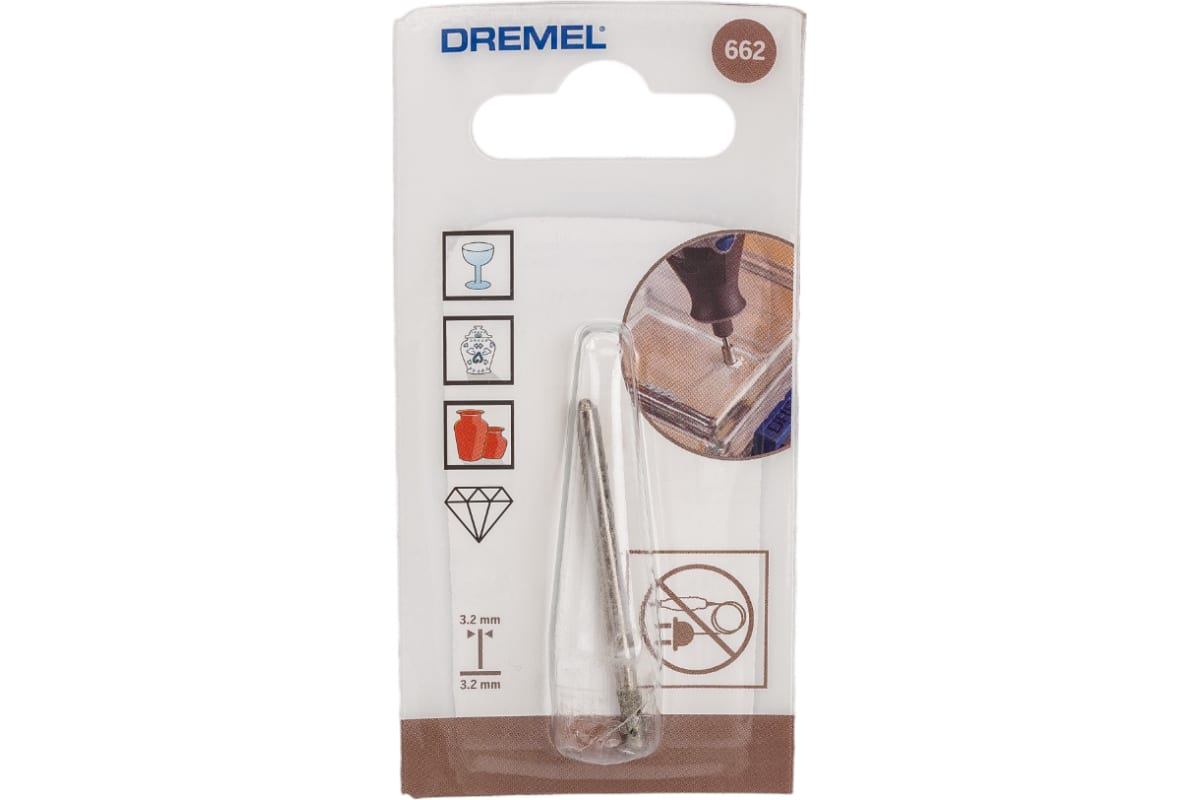 New Genuine Dremel 26150662JB ® Glass Drilling Bit (662) Drilling