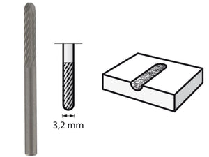 New Genuine Dremel 2615990332 Tungsten Carbide Cutter pointed tip 3,2 mm (9903)