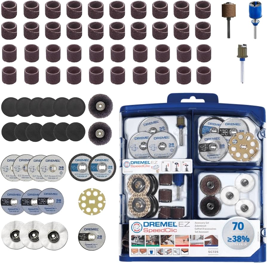 New Genuine Dremel 2615E725JA EZ SpeedClic Multipurpose Accessory Set (SC725)