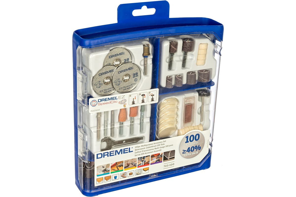 New Genuine Dremel 2615S723JA 100 pieces ® Multipurpose Accessory Set (723)