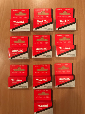 New Genuine Makita 191963-2 10 pairs Carbon Brushes CB-303 for 4100NH