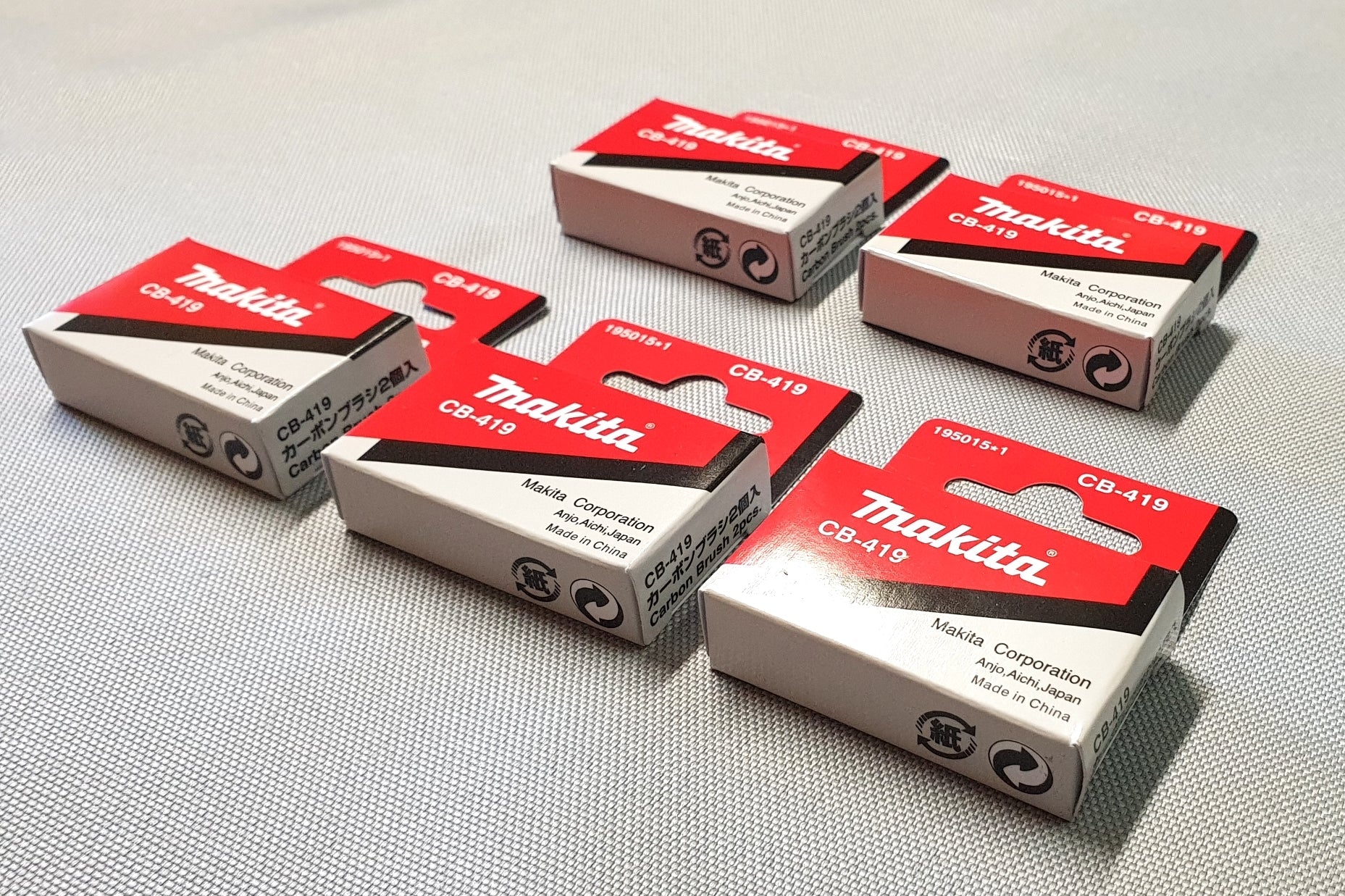 New Genuine Makita 195015-1 5 pairs Carbon Brushes CB-419 HR2440 HR2450 HR2450T